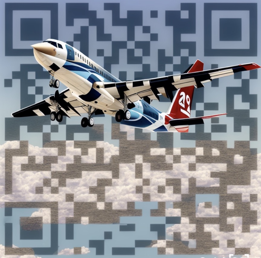 qr code avion personnalise custom ia