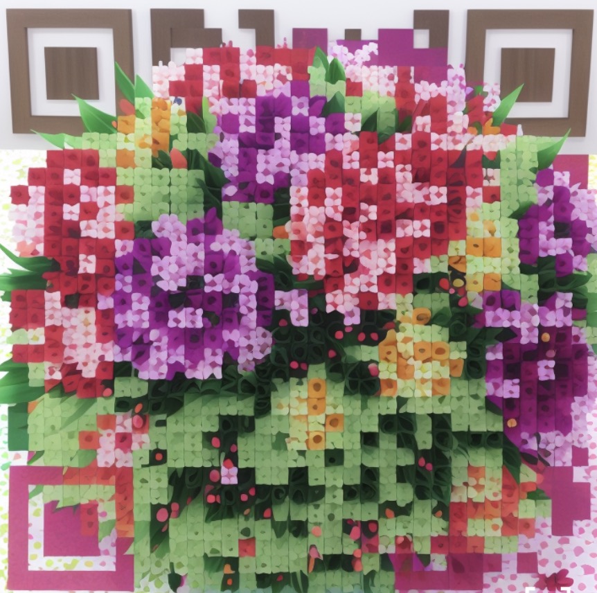 qr code ia fleurs personnalise custom